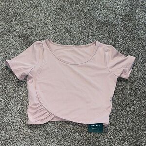 HALARA Women's Light Pink Short Sleeve Top